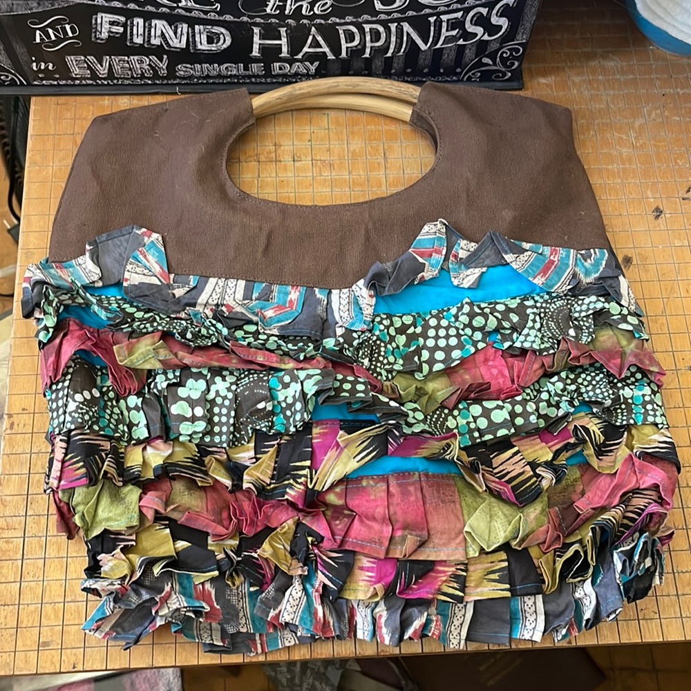 Colorful Ruffled Women's Bag